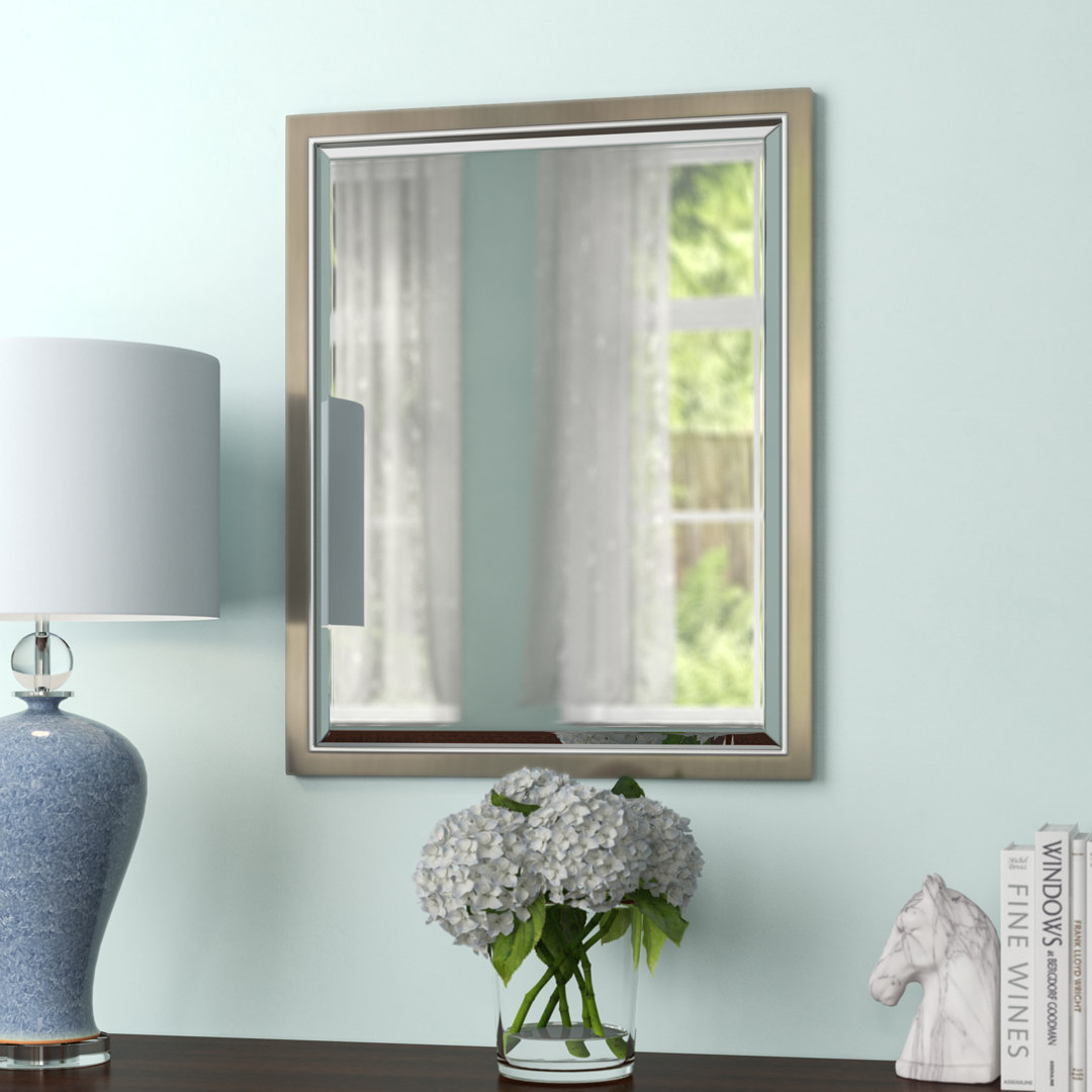 Kennith Classic Metal Framed Bathroom/Vanity Wall Mirror Red Barrel Studio® 