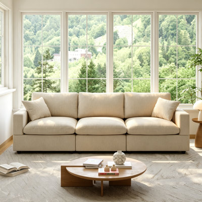 Canapé modulaire Cloud Couch, canapé modulaire convertible à siège profond pour le salon, canapé modulaire rembourré en duvet moelleux moderne