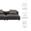 Canapé modulaire en tissu 2 pièces Solace-101704645