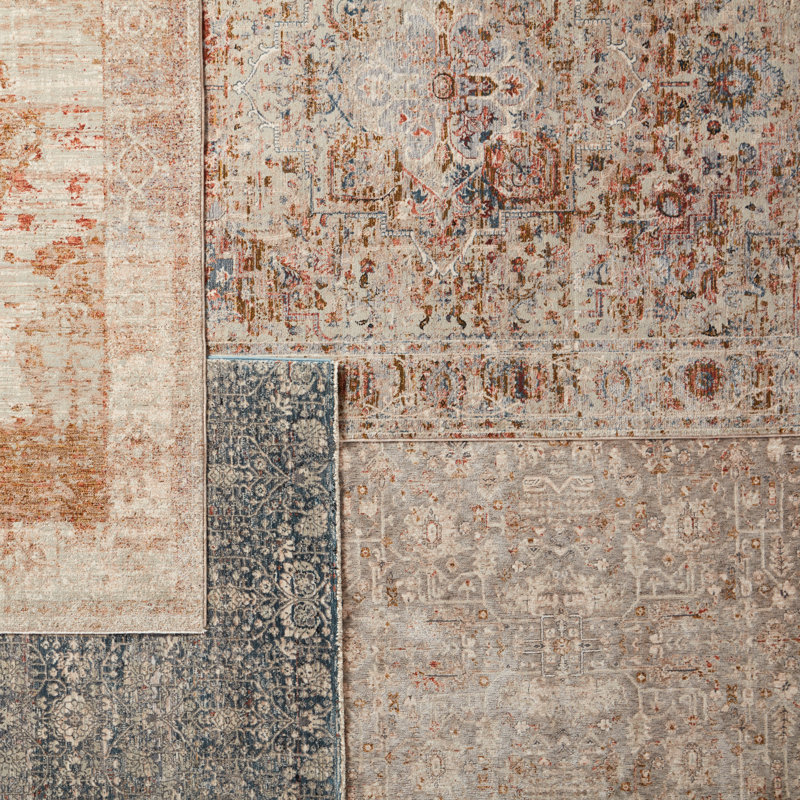 Tapis oriental gris / brun clair Taye, Rectangle 12 pi x 15 pi 6 po