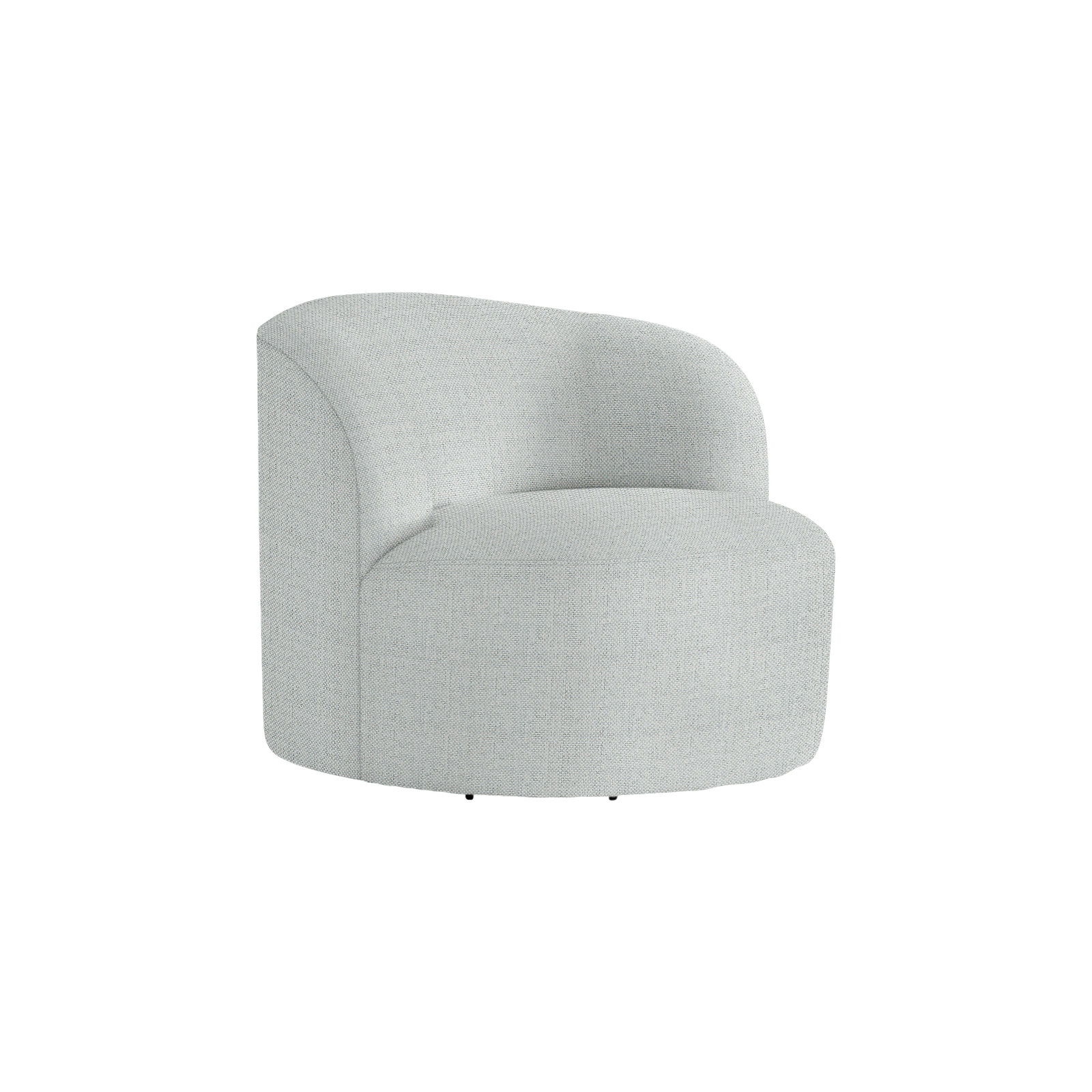 Mulia Swivel Patio Chair with Cushions, Light Grey Linen 6032-010