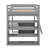 Full Size Loft Bed With Shelves And Desk-1062870975