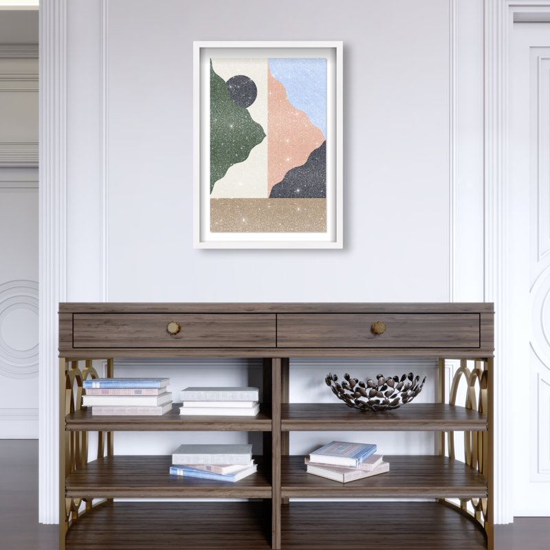 Peaking Mountains Print by Oliver Gal, 17.5"H x 25.5"W, White Shadowbox