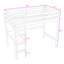 Lit mezzanine simple en bois avec bureau et caractéristiques de sécurité-1085708857