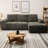 Modern Oversized L-Shaped Sectional Sofa, Chenille 4-Seater Couch with Chaise and Removable Pillows, No Assembly Required Compression Sofa for Living Room, Apartment-1471136954