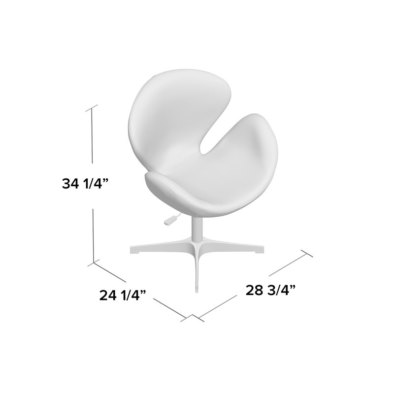 Bason Upholstered Swivel Accent Chair, Red