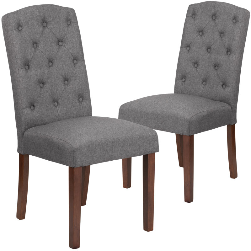 Prompton Tufted Parsons Chair, Gray
