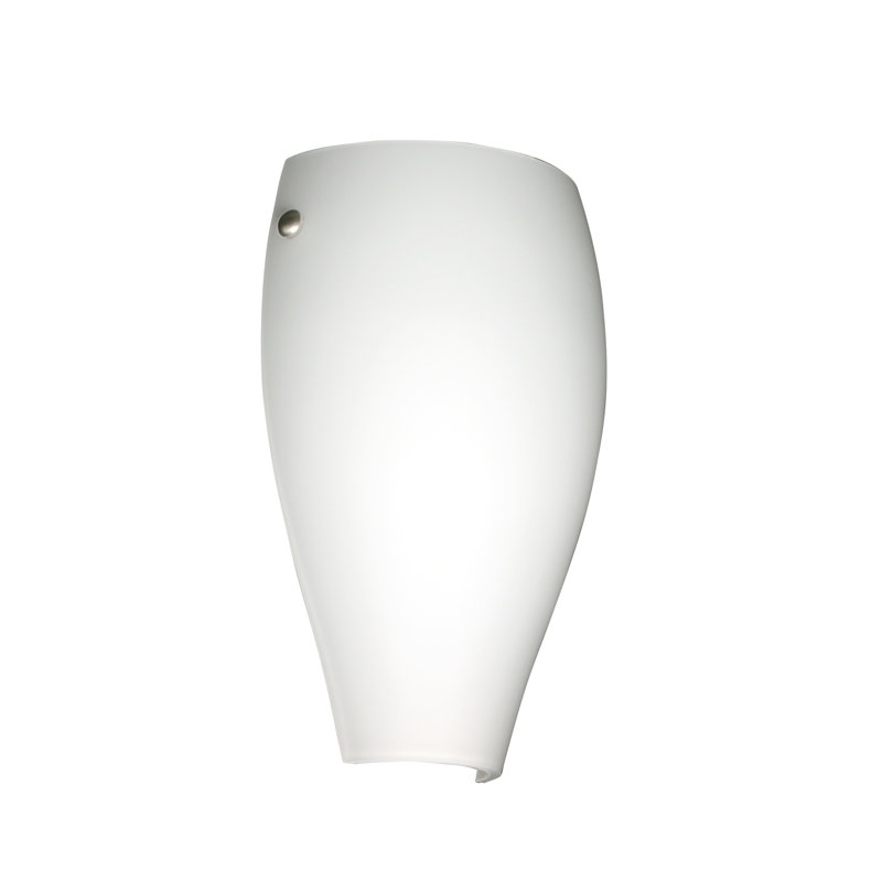 Plafonnier encastré 1 lumière Jette, Opale matte, Nickel poli, DEL