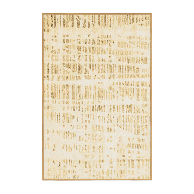 Washable Abstract Indoor Rug, Rectangle 8' x 10'