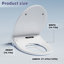 Siège de toilette électronique avec chauffe-eau instantané, PREMIST et EWATER + nettoyage de baguette, bidet de toilette allongé