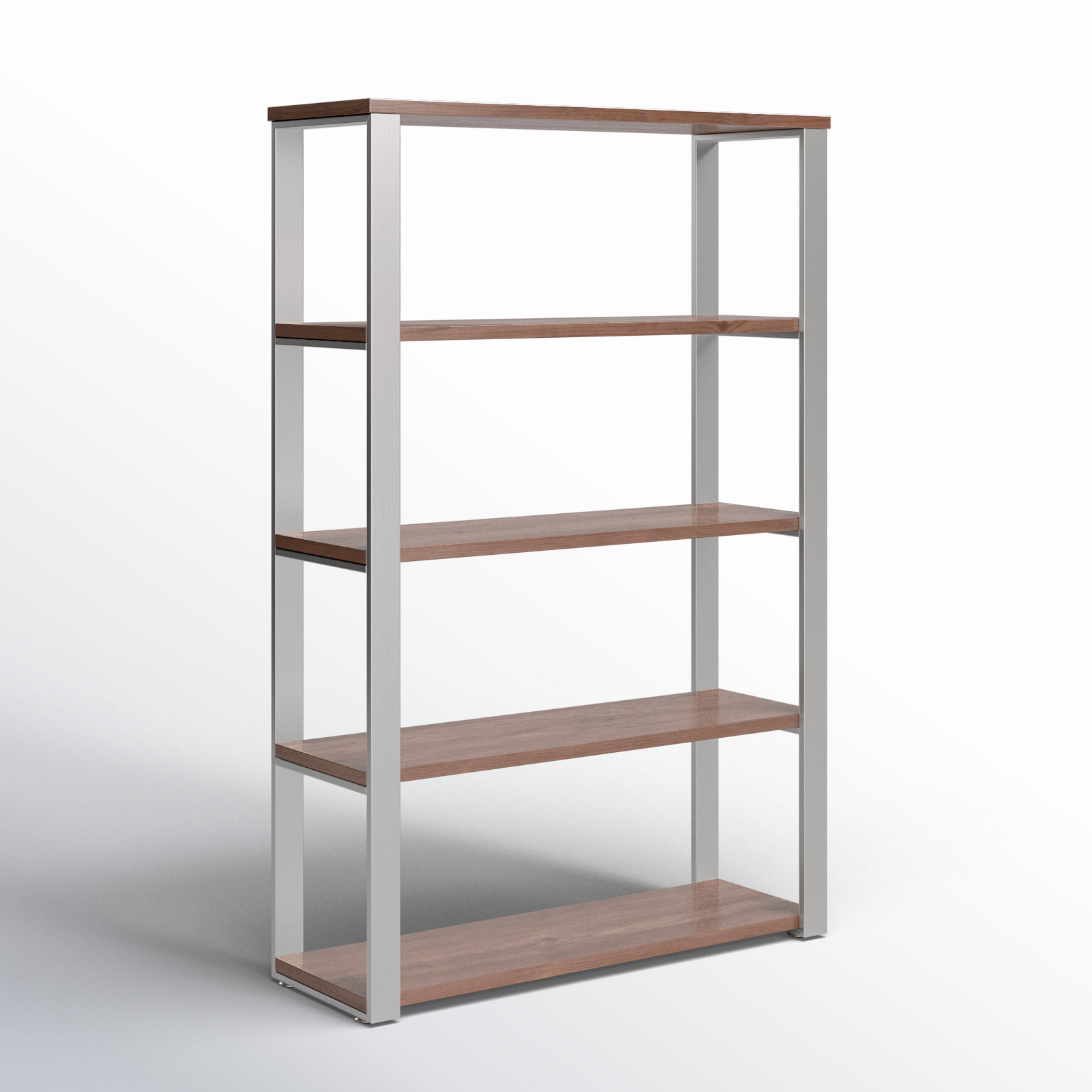 Kenyon 40-Inch Shelf/Shelving Unit Shelves, Silver/Walnut