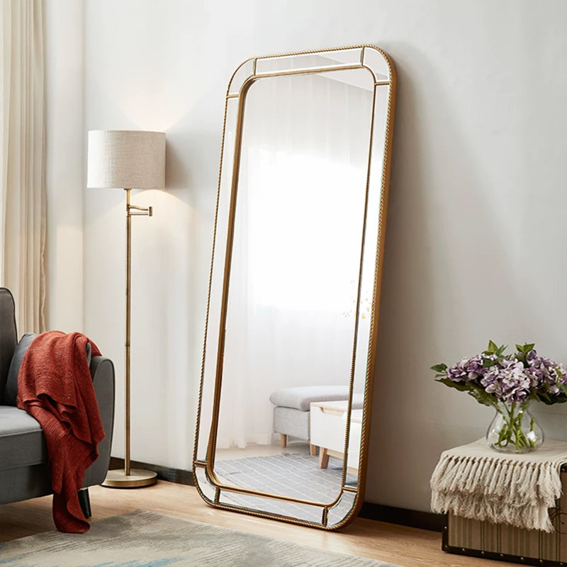 Miroirs rectangulaires pleine longueur en bois manufacturé