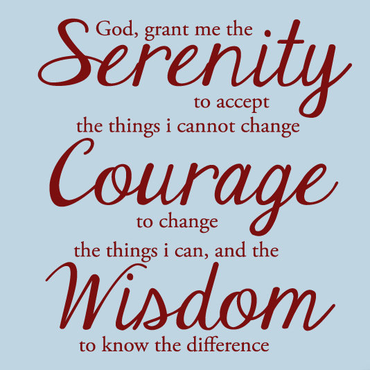 Décalcomanie murale, "Serenity Prayer", Canneberge