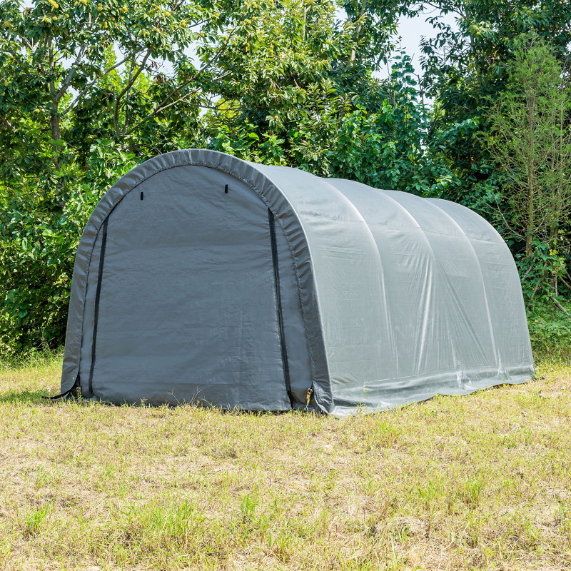Atv Round-top Portable Shed 10'x20'x8', 8 Ft. H x 10 Ft. W x 20 Ft. D