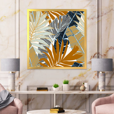 «Abstract Tropical Summer Palm Tree & Banana Leaves» - Photographie de cadre photo sur toile