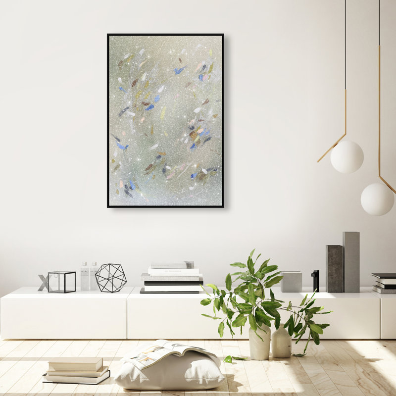 Spontaneous Trace Print by Oliver Gal, 16"H x 11"W, Black Floater Frame
