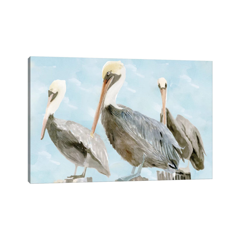 Soft Brown Pelican III by Stellar Design Studio - Wrapped Canvas Painting, 66.04 cm H x 45.72 cm W