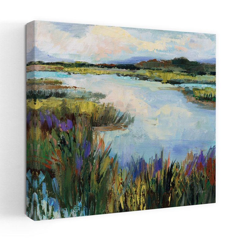 Art floral contemporain trouvé, H 24 po x l 24 po