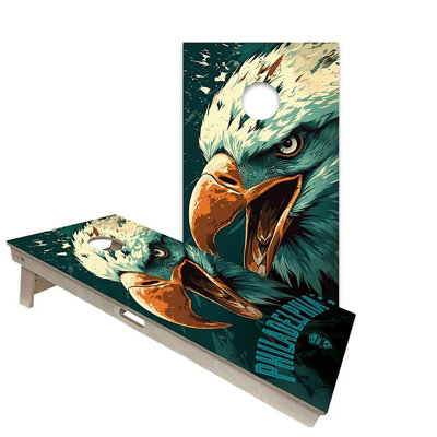 Philadelphia 2x4 Cornhole Board Set | Includes (2) Boards (8) Bags & Optional Accessories
