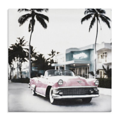 Tropical Cruise Antique Car Canvas Wall Art by Noah Bay