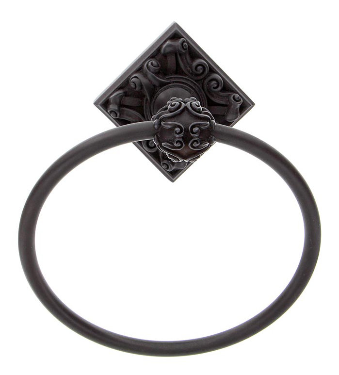 Sforza Towel Ring, Polished Silver