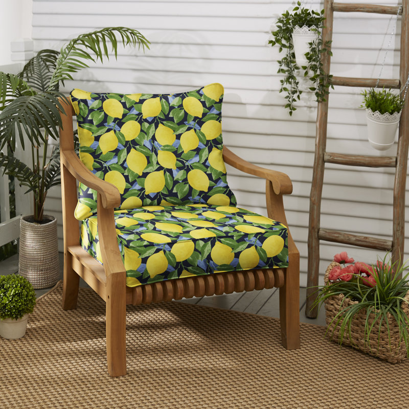 Coussin de dossier / siège d'extérieur, H 5 po x l 22,5 po x P 22,5 po