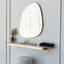 Elegant Adjustable Mirror, Gold Finish, 22.8 x 29.5 inches | 100% Melamine Coated Particle Board, Thickness: 0.7 inches | Wall-Mountable, Versatile Horizontal & Vertical Orientation | Perfect for Modern Decor & Style