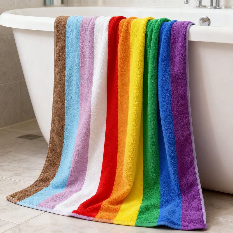 Large Beach Towel (35"X71"), Striped Quick Dry & Sand Resistant, Lightweight Microfiber Sand-Free Towel For Beach, Pool, Yoga, Gym, And Travel
