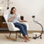 Fauteuil oscillant rembourré en tissu 055-Teddy