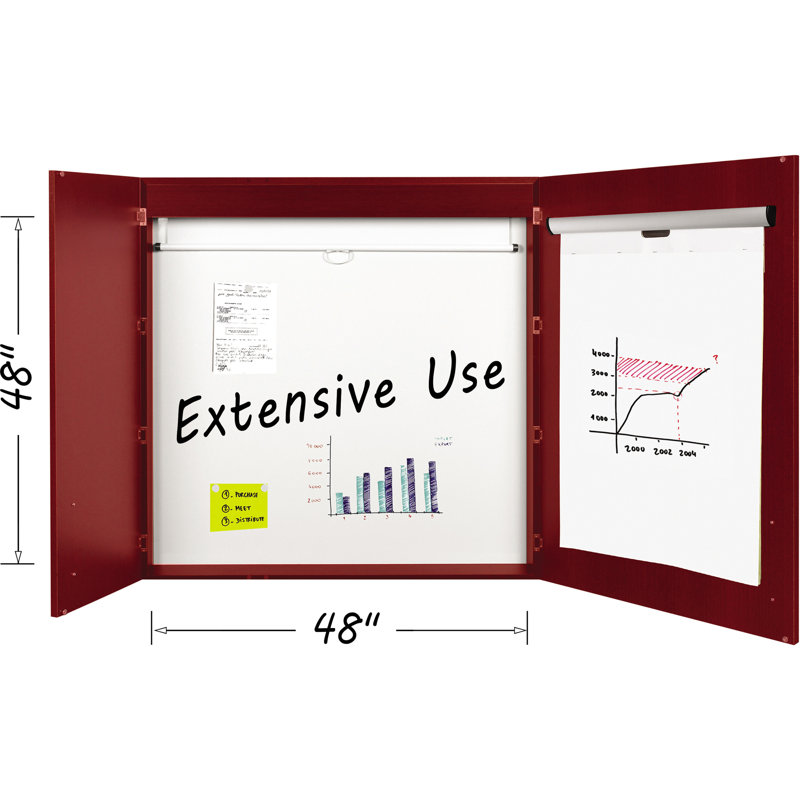 Enclosed Cabinet Porcelain Magnetic Small - 2' - 4' Whiteboard