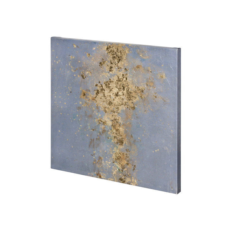Toile texturée en béton ornée à la main 1 a, H 30 po x l 30 po x P 1,5 po