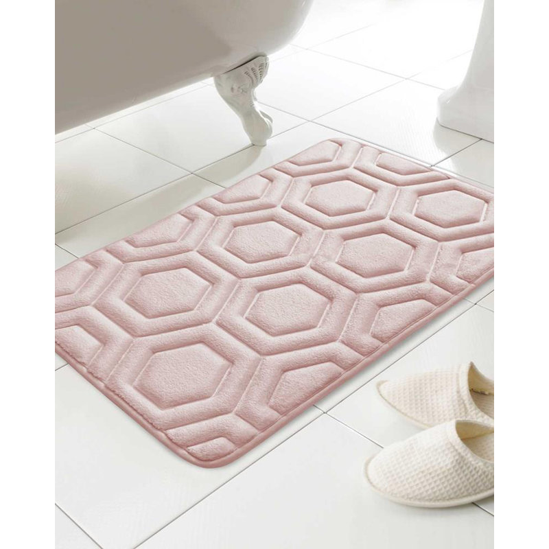  Rectangle Bath Mat, Pink