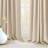 Cadnite 50" W Thermal 100% Blackout Linen Textured Curtain Panels-709144661-706787545