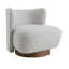 Fauteuil d'appoint en tweed gris Lisa