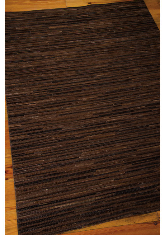 Kumari Leather Striped Indoor Rug
