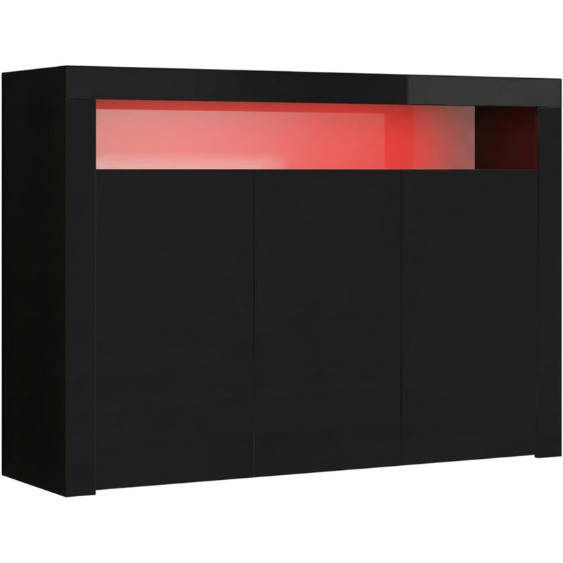 130 cm W Sideboard, Black