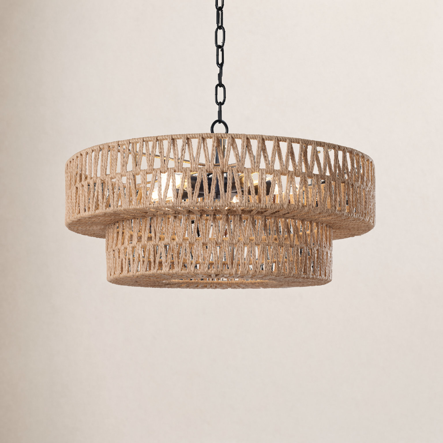Caytlen Iron 5-Light Chandelier, Matte Black