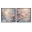 Peach Garden of Roses - Ensemble de 2 collages carrés roses-231484600-231484605