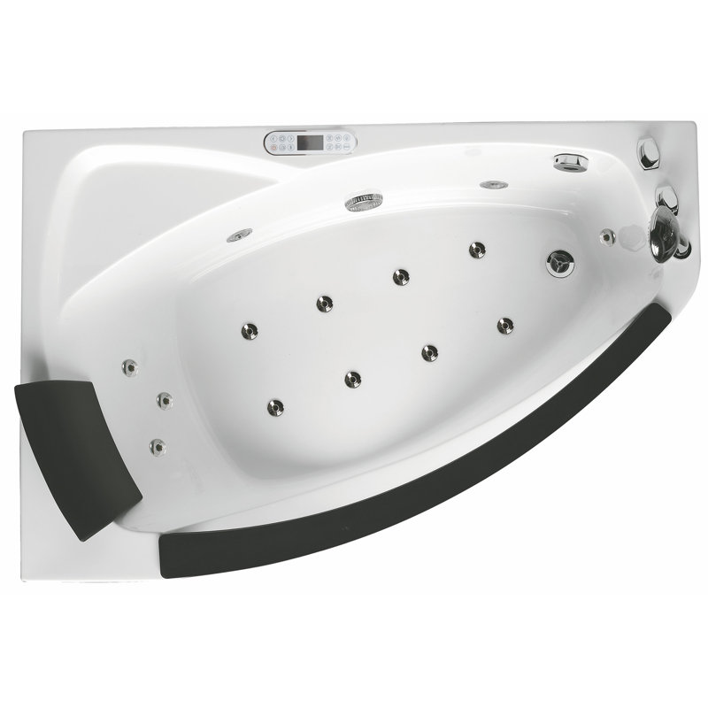 59'' x 39.4'' Whirlpool Bathtub with Faucet, Right
