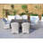 6 - Person Wicker Patio Dining Set with Rectangular Table , Cushions Included