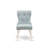 Sion Parson Kitchen Chairs - Button Tufted Nailhead Trim Baby Blue Linen Fabric Upholstered Dining Chairs, Set of 2, Linen White-523542480-523542487