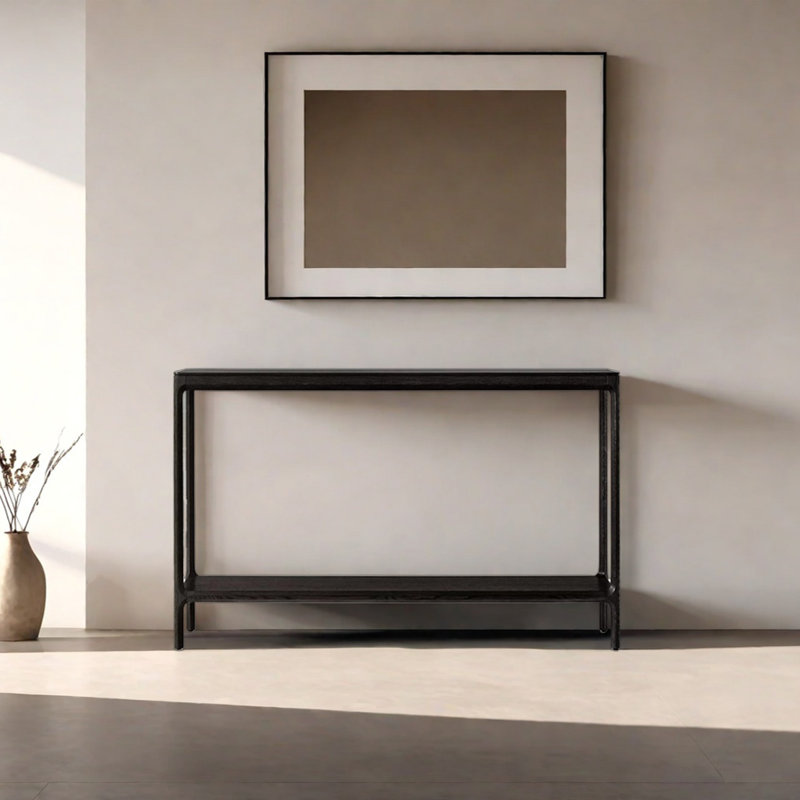Console rustique simple, Noir, H 33,86 po x l 48,03 po x P 9,84 po