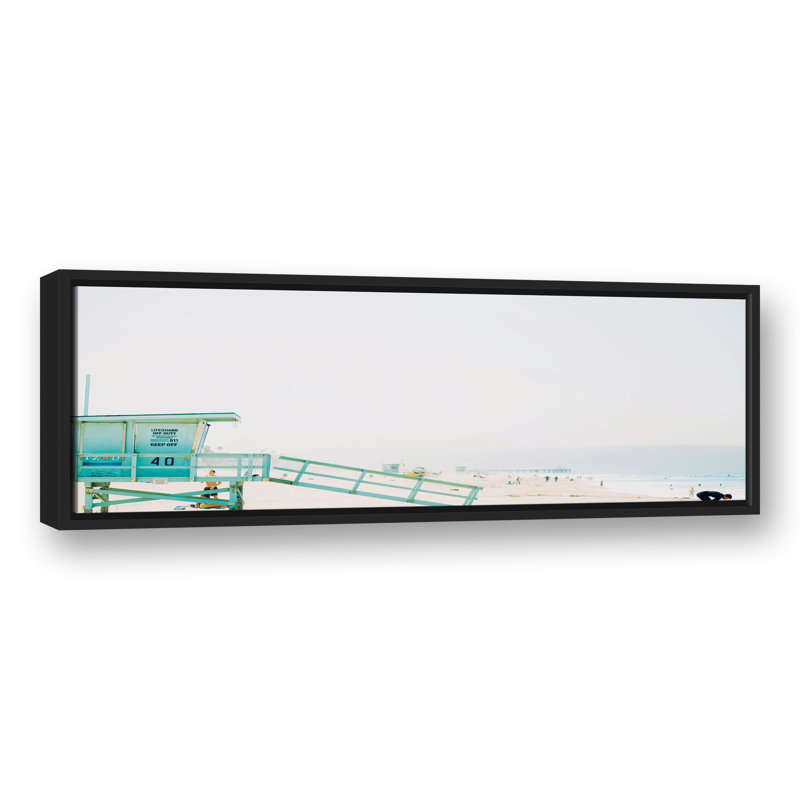 Tour de plage, H 13,75 po x l 37,75 po x P 1,75 po, Cadre flottant noir