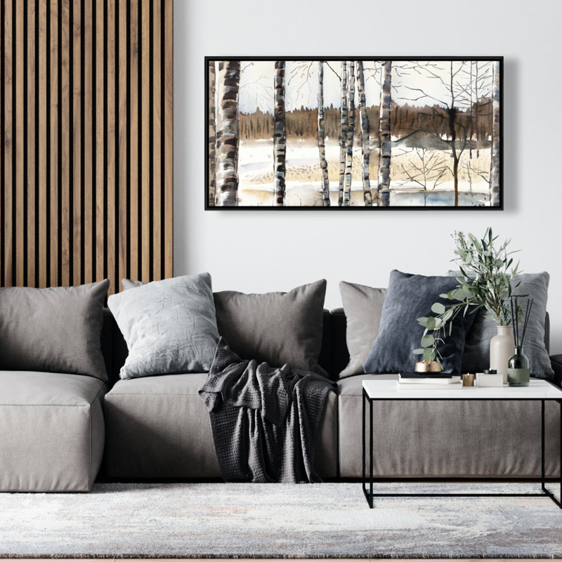 Winter swamp - 24"x48" Framed canvas