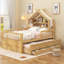Lit simple avec couchette et tissu, naturel-1583278220-1583278223