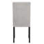 Chaises de salle à manger rembourrées Modern (4 pièces) - Tissu gris, base noire de 4 chaises