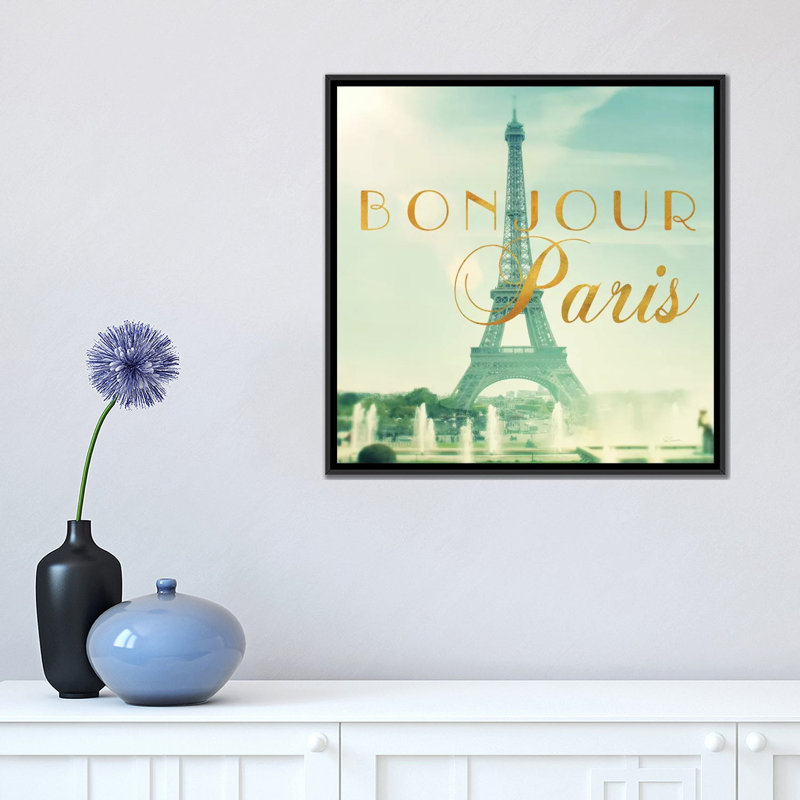 Impression sur toile tendue, impression sur toile tendue, H 18 po x l 18 po x P 1,5 po, Toile avec cadre noir, Pas de tapis