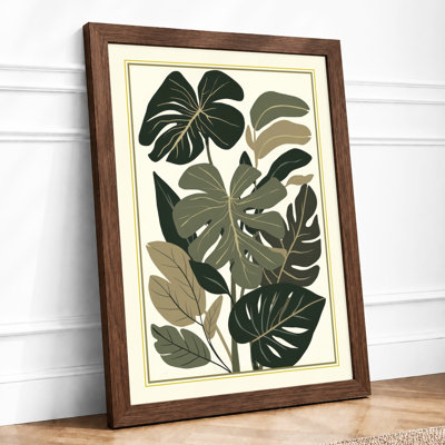 Tropical Foliage Study Botanical - Framed Print