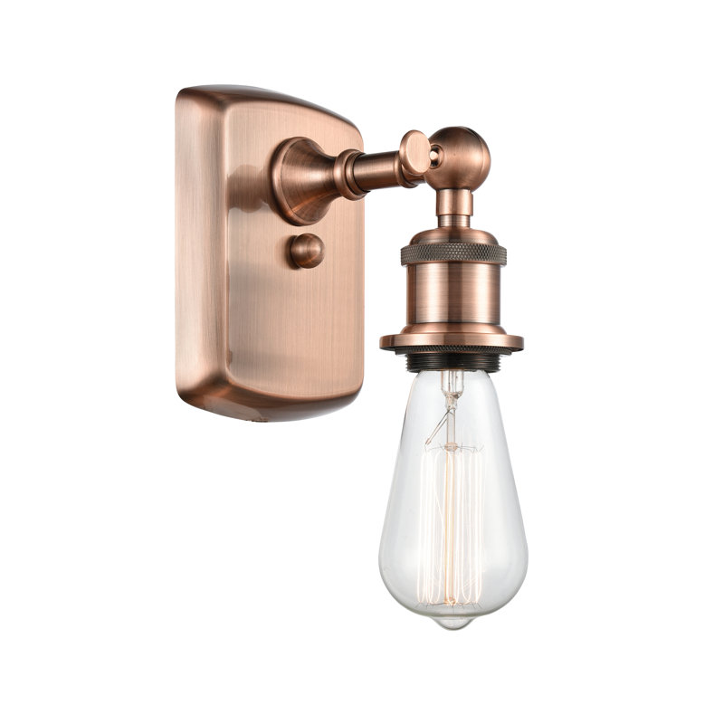 Rithland Armed Sconce, 60 Watt Vintage Incandescent Bulb, Antique Copper