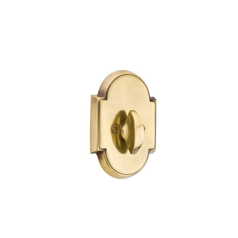 #8 Single Sided Deadbolt Polished Chrome Finish, French Antique Brass